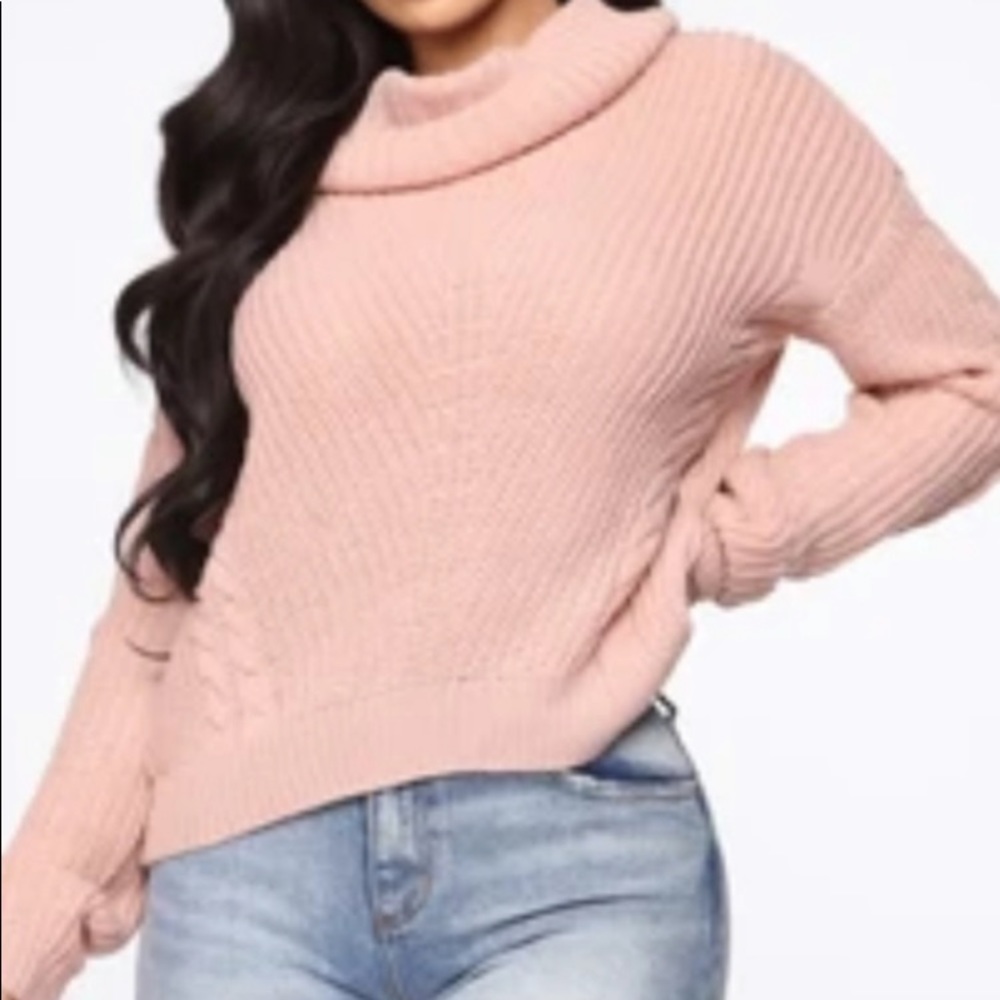 🆕 FASHION NOVA Blush Pink Knit Sweater -New w/ Tags!!! Size 2X
